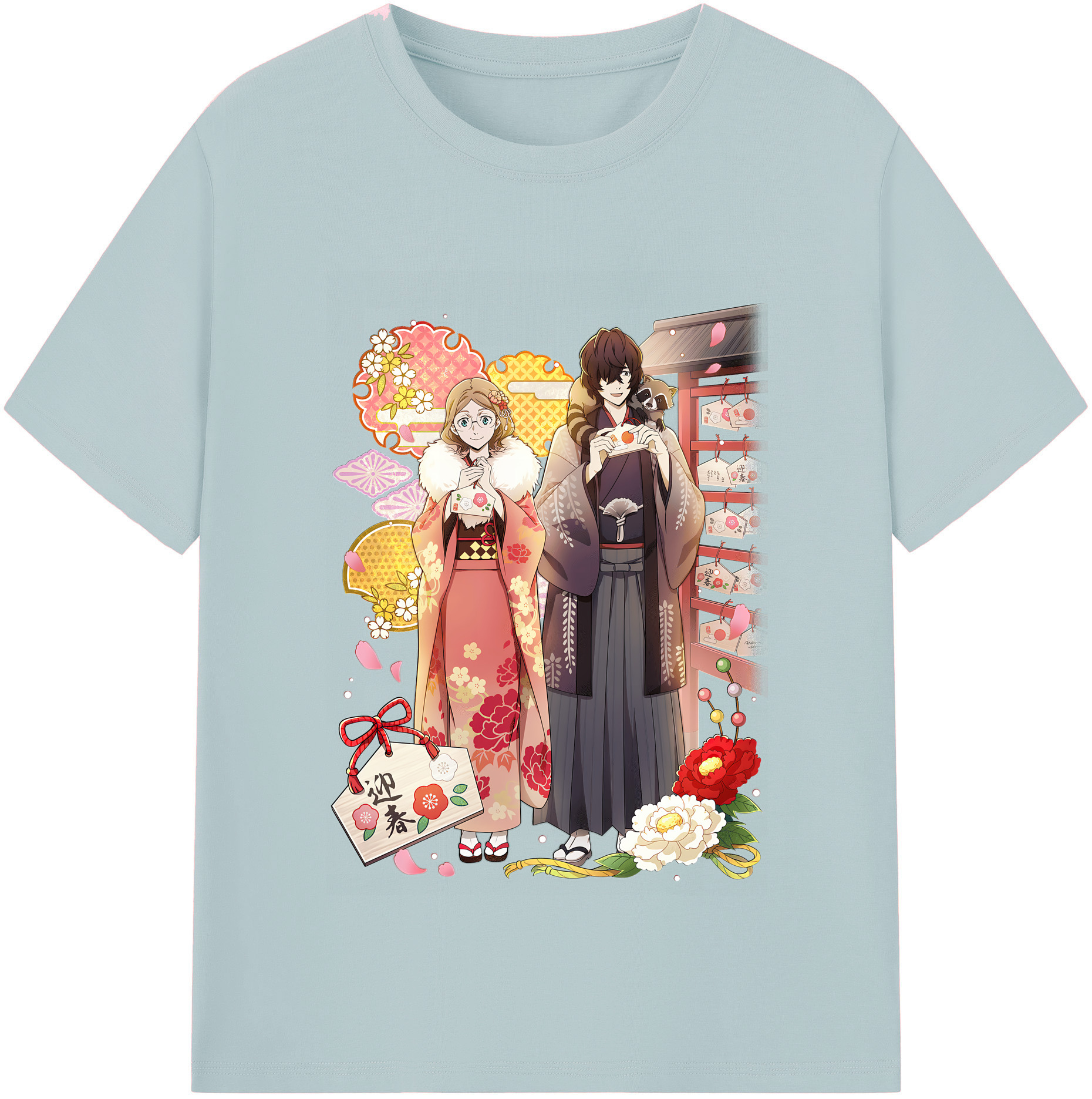 （画像用） 文豪ストレイドッグス Bungo Stray Dogs 綿100％半袖Tシャツ（フロントプリント）